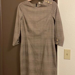 NWT H&M plaid shift dress size 8
